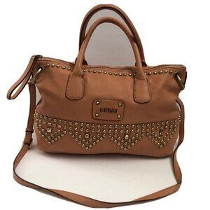Guess handbag Satchel Leather Crossbody studded Shoulderbag Blush tote